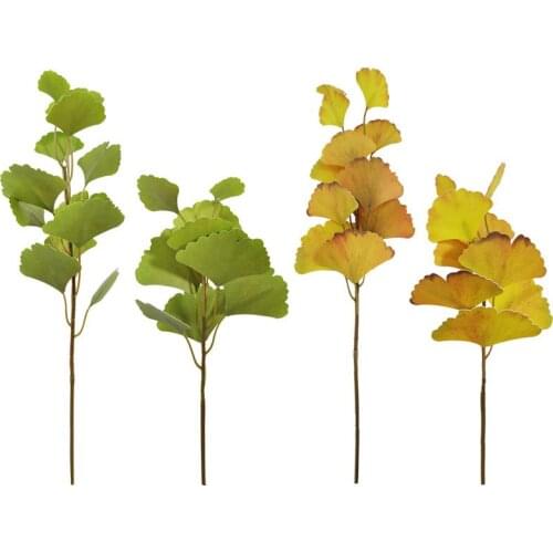 DIY Floral Decoration Art Artificial Tree Ginkgo Leaf Simulation Wedding Autumn Artificial Decor Home Decoration