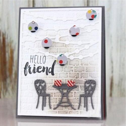 Julyarts Desk Chair Drink New Dies Scrapbooking Material For DIY Scrapbooking Paper/photo Cards Embossing Die