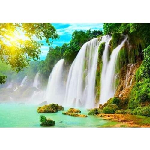 Full Square/Round Diamond Embroidery Waterfall DIY Diamond Painting Pictures Of Rhinestone Diamond Mosaic Home Decor gift L790