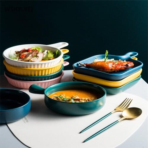 Nordic creative fashion design dessert plate afternoon tea dessert plate exquisite ceramic high-end home breakfast baking tray