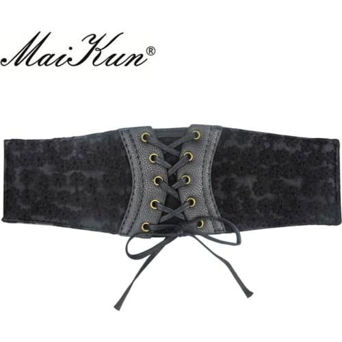 Luxury Western Lace Wide Belts for Women Designer Brand Woman Belt Corset Belt Flower Decor Female Belt for Jeans Cummerbunds