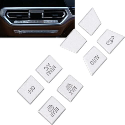 8pcs AC Button Repair Kit Aluminium Alloy Silver Replacement for 3 Series G20 G28 2020-2021