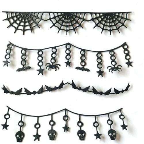 OOTDTY Halloween Spider Bat Skull Metal Cutting Dies Stencil Scrapbooking DIY Album Stamp Paper Card Embossing Decor Craft