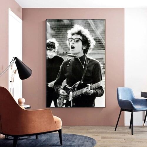 Bob Dylan Poster Music Star Singer Hip Hop Rap Canvas Print Art Wall Painting Home Decoration (No Frame)