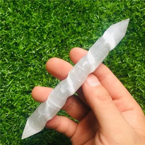 Natural Selenite Quartz 15cm Crystal Sticks Quartz Crystal Chips Natural Stones and Minerals Specimen For Air Cleanning