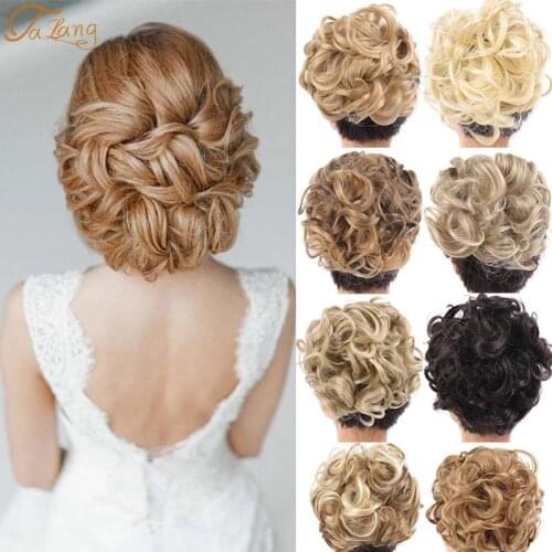TALANG Comb Clip In Curly Hair Extension Synthetic Hair Pieces Chignon Women Updo Cover Hairpiece Extension Hair Bun