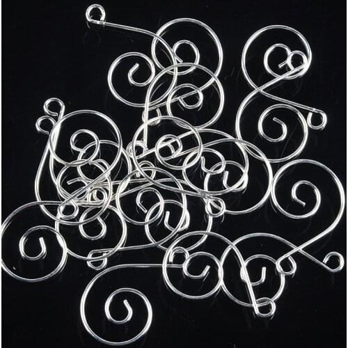 Sliver Metal Hook Buckles Bowtie Connectors For Crystal Glass Beads Pins Decorate Accessories