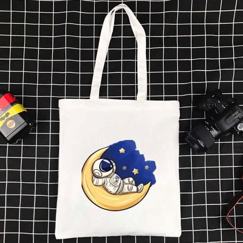 Foldable Canvas Bag Reusable Supermarket Shoulder Bags Eco-friendly Women Handbag High Capacity Shoppers High-quality Beach Bag