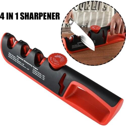 Knife Sharpener Adjustable Angle 4 Stages Scissors Sharpening Stone Professional Kitchen Grinder Knives Whetstone Grinder Tools