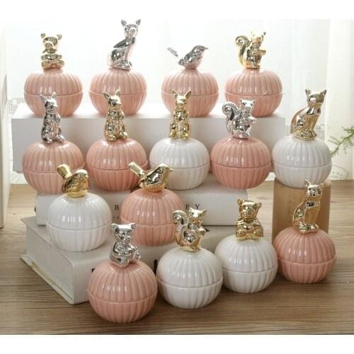 NEWYEARNEW 1piece Ceramic European Ring Jewelry Dish Pearl Candy Box Storage Plate Package Wedding Birthday Gift