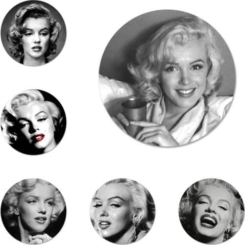 Marilyn Monroe Icons Pins Badge Decoration Brooches Metal Badges For Clothes Backpack Decoration 58mm