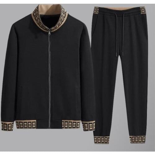 Gold velvet suit Mens and womens sports suits Rose gold stand collar coat Mens long-sleeved cardigan top