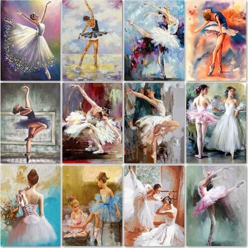 ZOOYA 5D Diamond Painting Ballet Woman Rhinestone Mosaic Cross Stitch Kits Diamond Embroidery Portrait Picture Dancer Art Decor