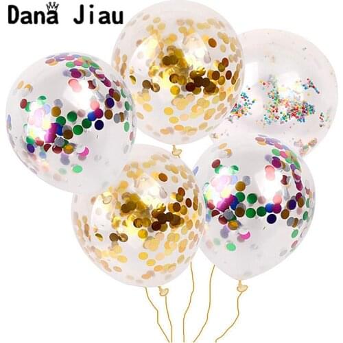 12inch Gold Silver Latex Confetti Balloon Wedding Ballons Birthday Party Balloons Decor Anniversary Baby Shower Ball
