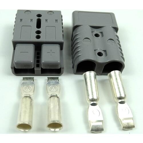 2pcs Quick Connect Plug 175A 600V Battery Quick Connector Power Plug Winch Connect Gray/Blue/Red For Max 1AWG Wire Cable