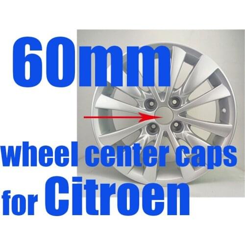 20pcs Black/Silver/Grey Chrome 60mm Wheel Center Emblem Badge Caps Hub Caps Fit For Citroen CC2 C4 C5 C6 C-Quatre