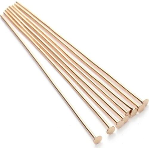 200pcs/lot Iron Flat HeadPins Needles 0.7*50mm (7 Color) Rose Gold Color DIY Earring Necklace Bracelet Jewelry Findings F118