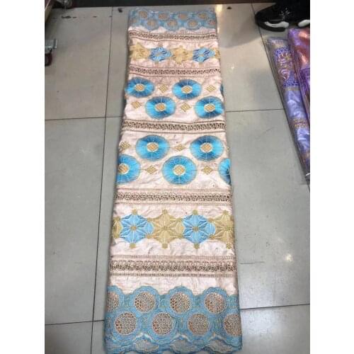 African Bazin Riche Fabric With Brode 2020 Latest Fashion Cotton Dry Embroidery Basin lace Fabric Guinea Brocade Fabrics 5Yards
