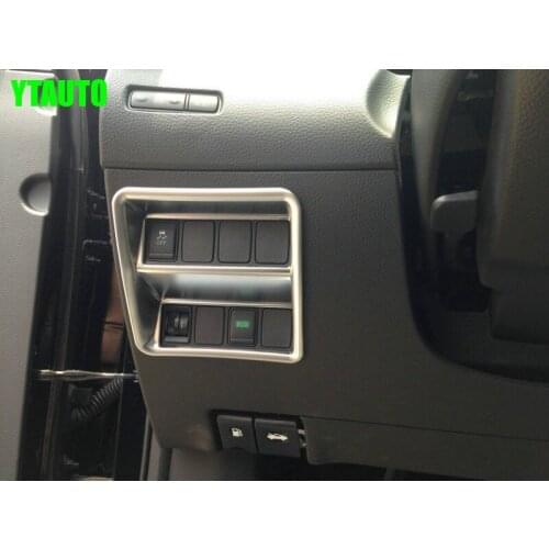 Auto inerior accessories, light switch button trim,inner car styling for Nissan Qashqai 2015 2016, car styling