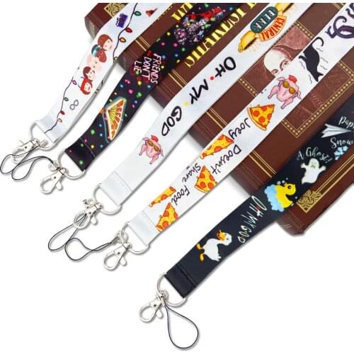 JY215 TV series Friend Tv Show lanyard card ID Holder Car KeyChain ID Card Pass Gym Mobile Badge Key Ring Holder Jewelry
