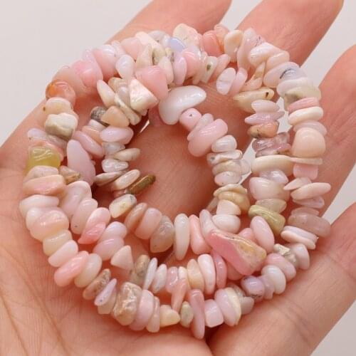 Exquisite Beaded Natural Stone Morganite Gravel Spaced Loose Beads for Jewelry Making DIY Bracelet Necklace Accessories 5-8mm