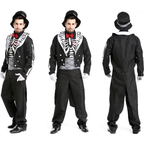 Skull Ghost Groom New Bar Secret Room Haunted House Decoration Props Halloween Props Voice Control Big Ghost People