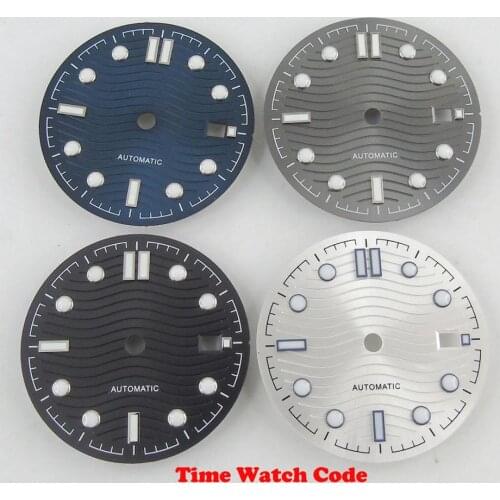 31mm watch dial parts fit for ETA 2836 2824 Miyota 8215 821A Mingzhu 2813 3804 automatic movement watch dial replacement 4 color
