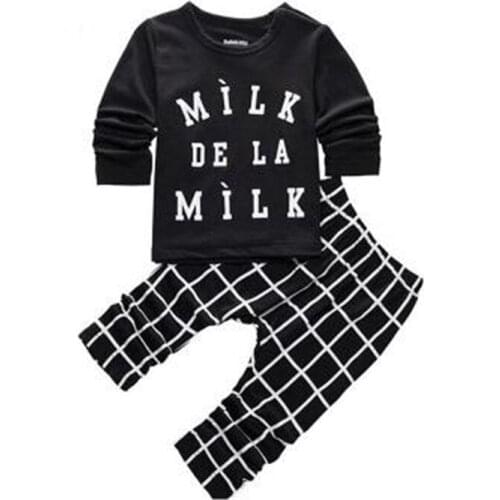 2020 Babys Sets Newborn Baby Boys Sets Infant Long Sleeves+Striped Trousers 2 Piece Suits Kids Autumn Pullover Cotton Clothing