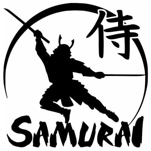 Hot Cartoon Car Sticker Cool Powerful Japanese Samurai Warrior Motorcycle Vinyl Waterproof Pvc 13cm X 13cm