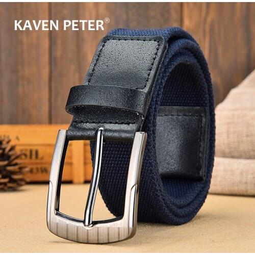 Canvas Army Leather Belts For Men Outdoor Travel Tactical Male Fashion Military Waist Belt For Pants Jeans Pin Buckle