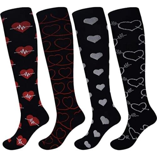 Compression Socks For Men & Women Anti Fatigue Pregnant Pain Relief Knee Stockings 20-30 MmHg For Outdoor Running Cycling Socks