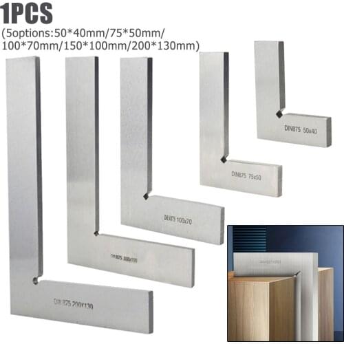 Square 90 Degree Flat Edge Right Angle Ruler For Engineer Precision Measure L-shaped Carpenters Ruler Marking Gauge 5 Sizes
