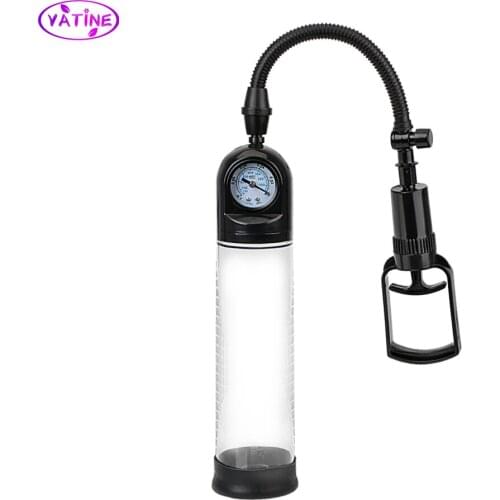 Pressure Gauge Manual Penis Pump Sex Toys For Men Male Masturbator Machine Cock Enlargement Extender Erotic Products Adults Shop