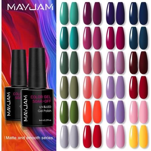 8ml MAYJAM Matt Nail Polish Series Hybrid Varnishes Nails Vernis Semi Permanent Soak Off UV Gel Nail Art Design Nails Accesorios