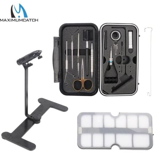 Maximumcatch Compact Fly Tying System Fly Tying Tool Set Vise Traveler Tackle Kit