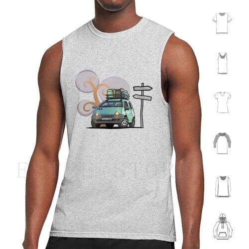 Rolling Twingo Tank Tops Vest Cotton Twingo Rolling Adventure Roadtrip Cute Trip Car Ride Away Homeonweels Tiny Travel