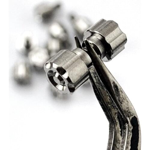 Titanium Alloy Pusher Plate Folding Knife Push Knife Button Titanium Alloy CNC Production Nails Tool Opening And Closing Screws