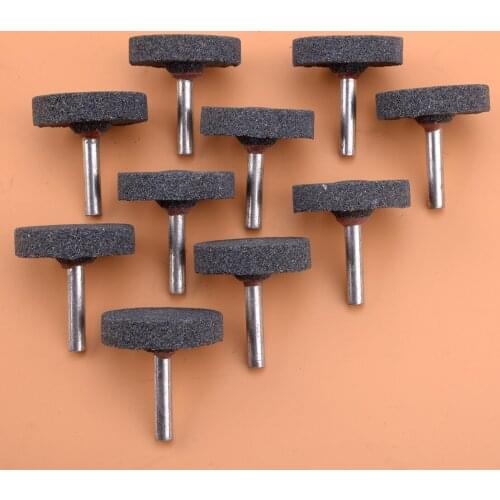 New 10Pcs/Set 40mm T-shape Mounted Abrasive Grinding Cutting Stone Wheel Head Fit For Drill Rotary Tool