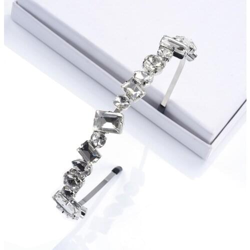 Wedding Bridal Jewelry Hairbands Women Brand ZA Jewelry Headbands Female Girls Luxury Clear Crystal Hairbands 2019