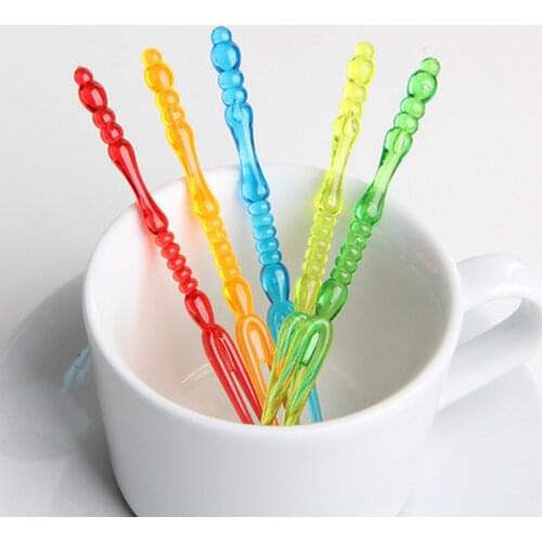 20Pcs/Package Motley Disposable Party Plastic Fruit Cake Dessert Fork Pick Outing Portable Tableware Multicolor