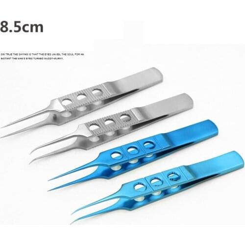 Ophthalmic forceps Micro forceps Double eyelid plastic surgery Extraction fat forceps 8.5cm Tweezers Steel Titanium with or with