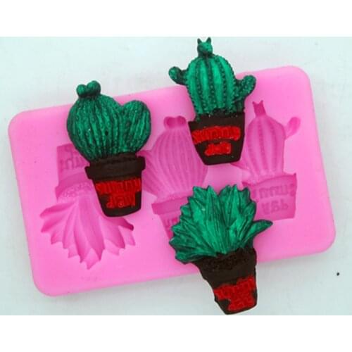 P816 cactus silicone cake decoration mold chocolate mould baking kitchen tool