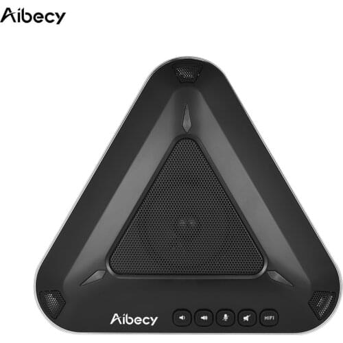 Aibecy Projector USB Video Conference Microphone Speakerphone Audio Pickup Support Skype MSN QQ for Computer Mobile Phone