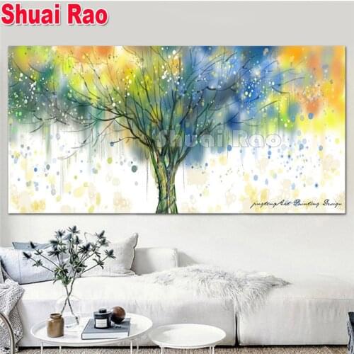 Modern Paintings color tree 5d diy diamond painting Full square diamond embroidery full round mosaic Diamond 2021 New Gift