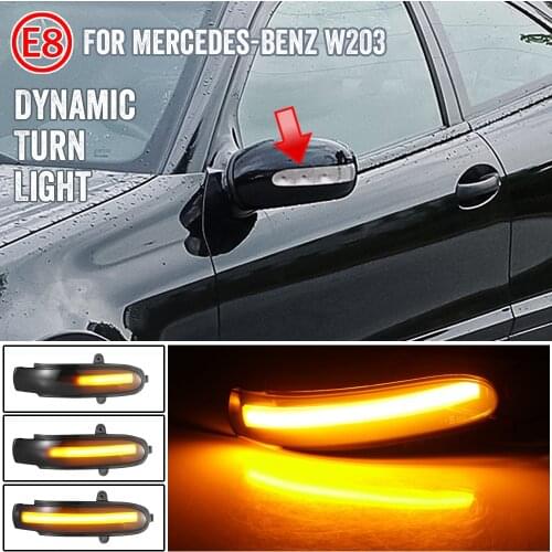 For Mercedes Benz C Class W203 S203 CL203 2001-2007 Side Mirror Blinker Lamp LED Dynamic Turn Signal Light Car Accessories