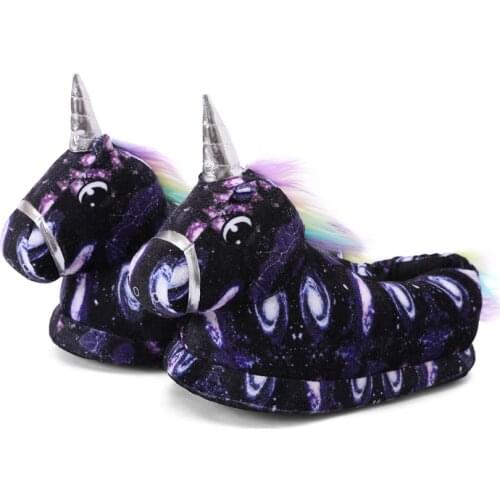 Unicorn Slippers for Boy Girl Rainbow Shoes Winter Toddler Animal Cartoon Kids Slippers Child Unisex Home Indoor Baby Slippers