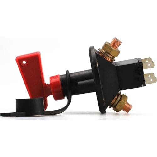 Universal 12/24V 4 Terminals Battery Isolator Master Power Isolator Cut Out/Off Kill Switch FIA Type Kit Car Race Rally