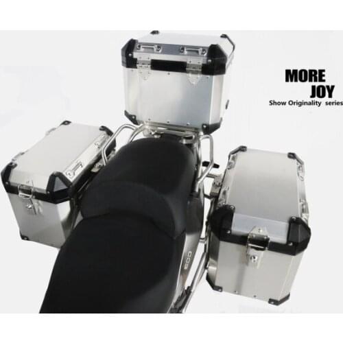 For Benelli TRK502 Top Case Motorcycle Aluminum Side Boxes Rear Box Suitcase Waterproof Steel Rack
