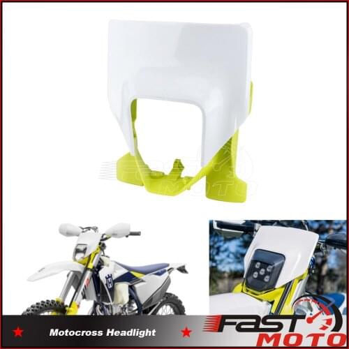 Off-Road Headlight Mask Motorcycle Headlamp Plastic White Headlight Housing For Hus FC 250 350 450 2016-2021 FX 350 450 Lighting