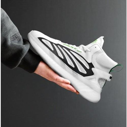 High-top Men Sneakers Breathable Mesh Running Shoes Men Graffiti Sports Shoes Fashion No-slip Walking Jogging Shoes Zapatillas